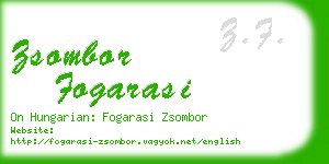 zsombor fogarasi business card